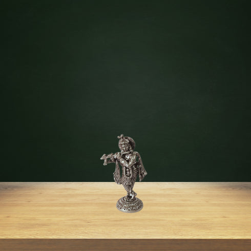 Pure Silver 9.25 Krishna Antique Idol 5g